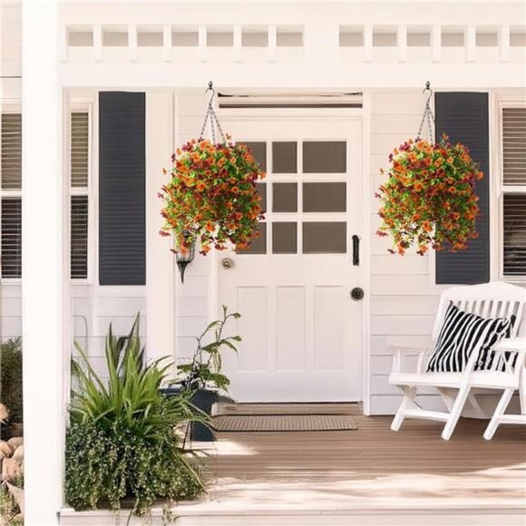 2PCS Faux Silk Daisy UV Resistant Look Real for Outside Home Indoor Planter - Picture 5 of 7